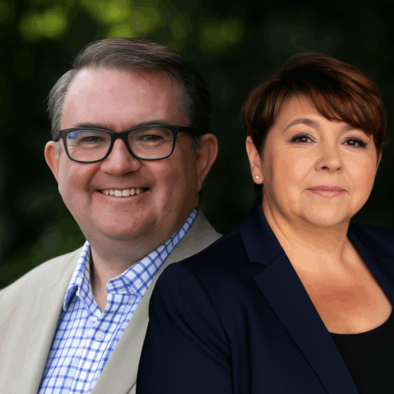 Trustees Robert Pettigrew and Jude Comber.